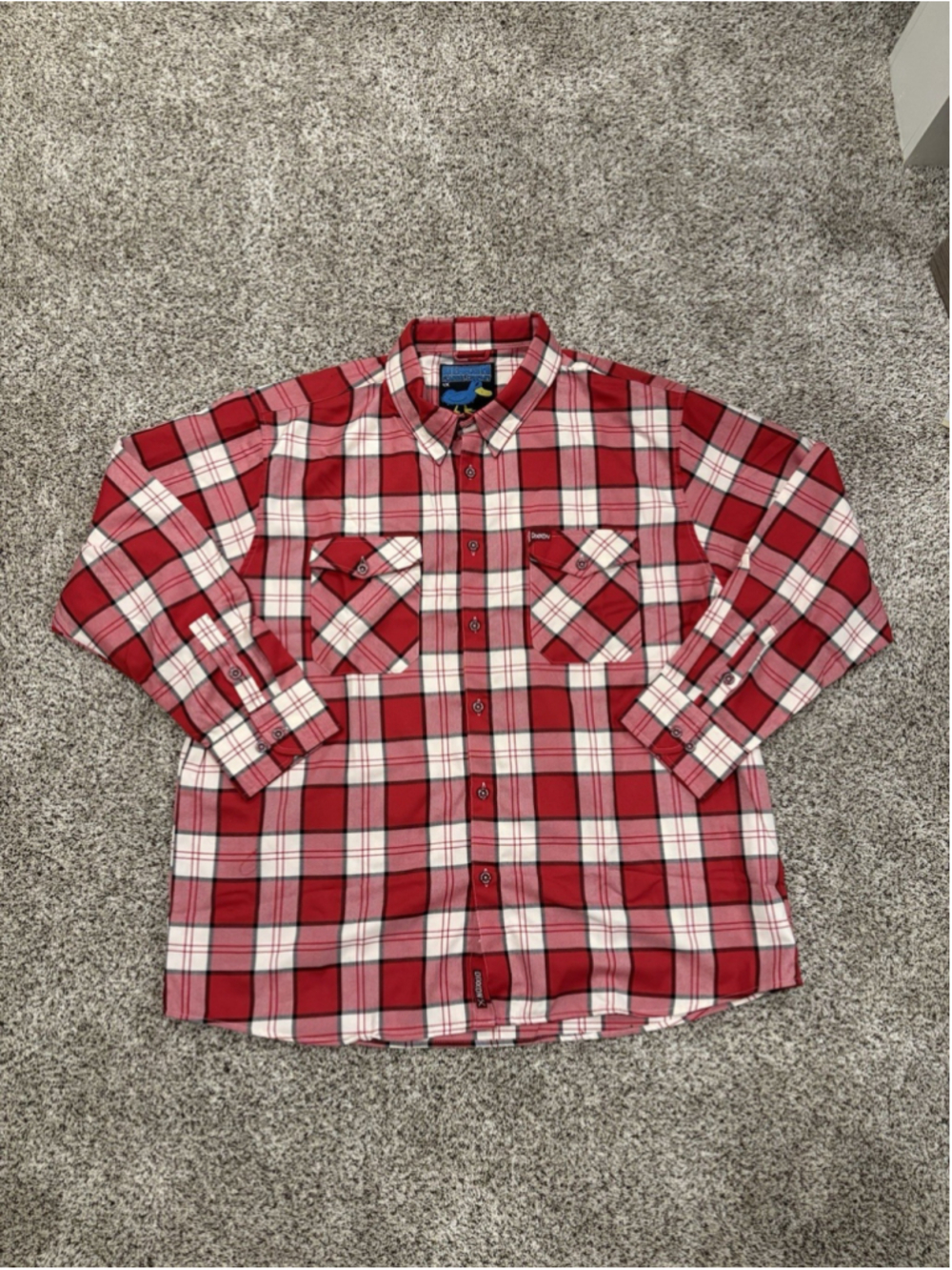 Dixxon Flannel Shirt Mens 4XL Red Plaid Long Sleeve So Cal Speed & Power